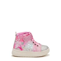 Toddler Girls' Hearts Sparkle Light-Up High-Top Sneaker