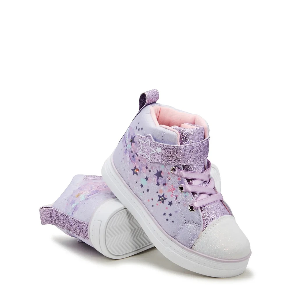 Toddler Girls' Light-Up Star High Top Sneaker