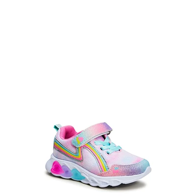 Toddler Girls' Rainbow Hearts Light-Up Running Shoe