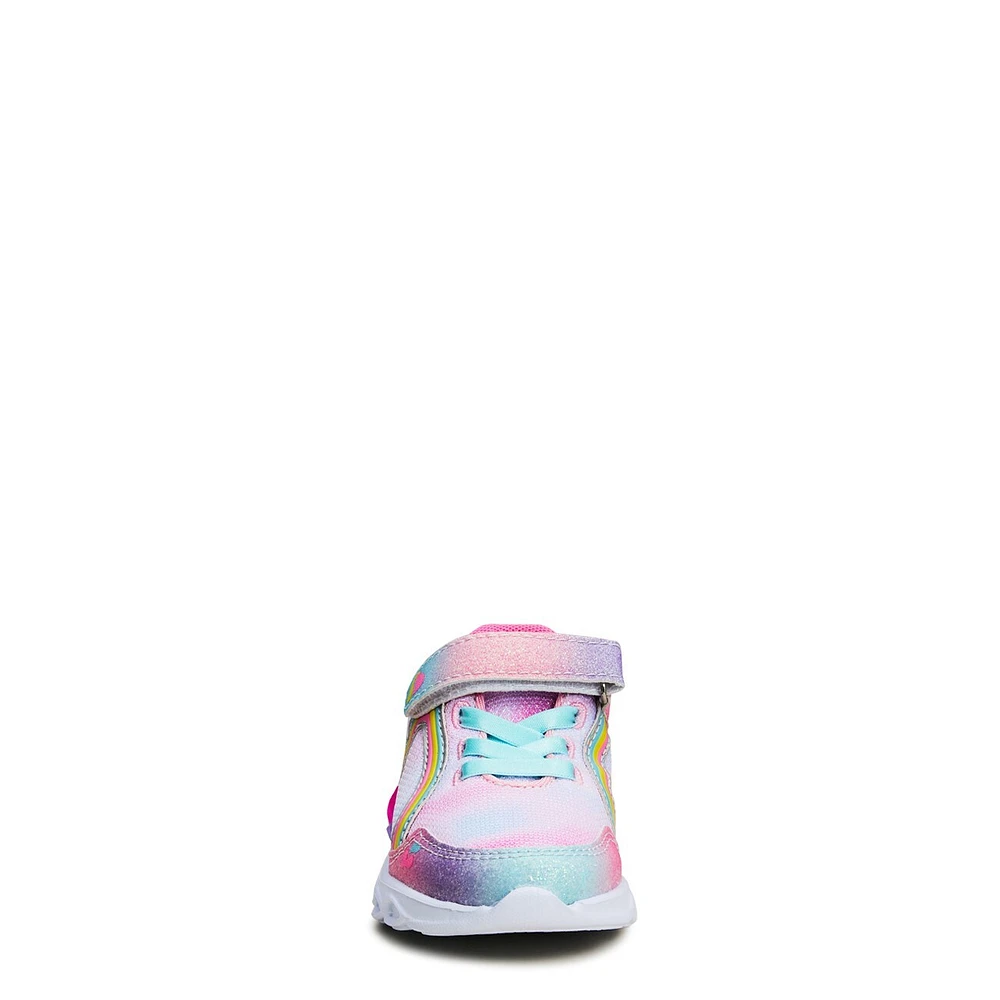 Toddler Girls' Rainbow Hearts Light-Up Running Shoe