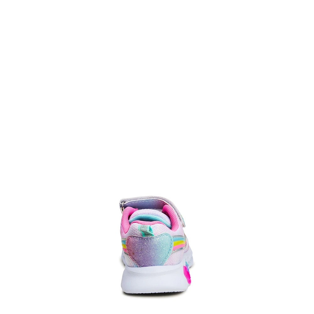 Toddler Girls' Rainbow Hearts Light-Up Running Shoe