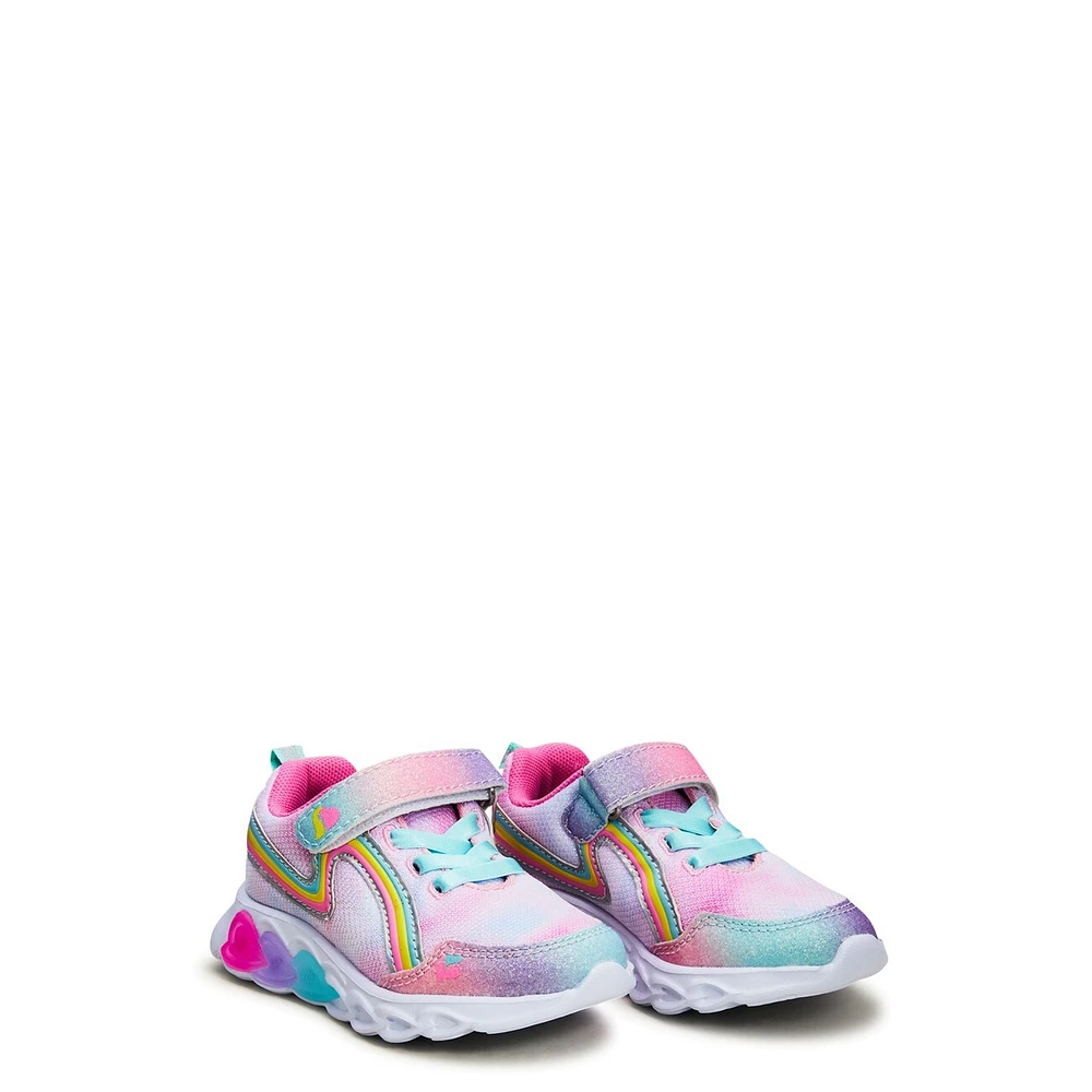 Toddler Girls' Rainbow Hearts Light-Up Running Shoe