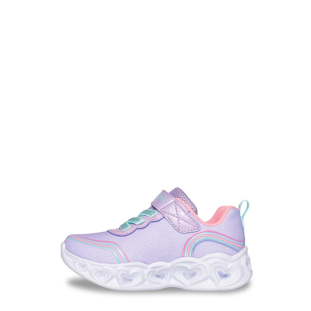 Toddler Girls' Heart Lights -Retro Hearts Running Shoe