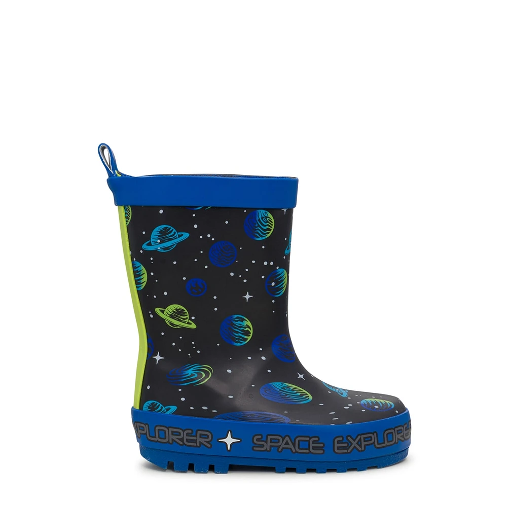 Toddler Boys' Asteroid Waterproof Rain Boot