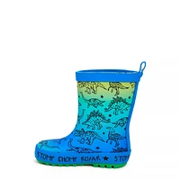 Toddler Boys' Waterproof Ombre Dino Rainboot