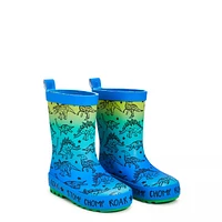 Toddler Boys' Waterproof Ombre Dino Rainboot