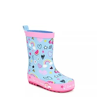 Toddler Girls' Waterproof Rainbow Rainboot