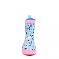 Toddler Girls' Waterproof Rainbow Rainboot