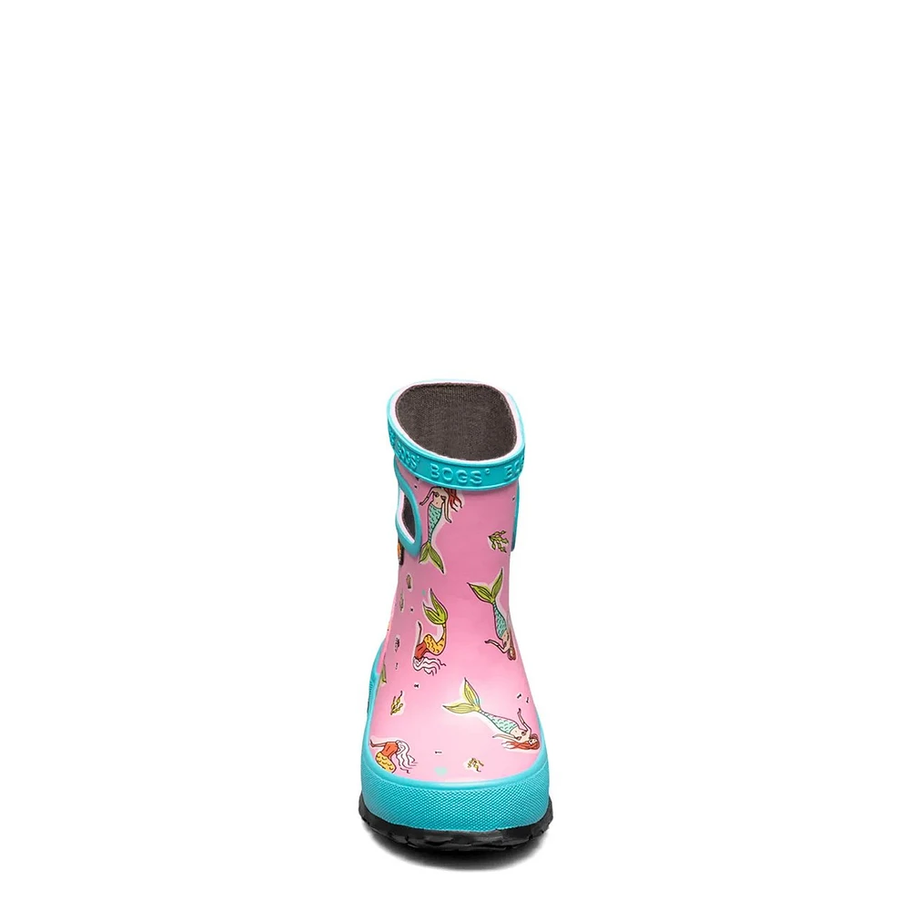 Toddler Girls' Skipper Mermaids Waterproof Rain Boot