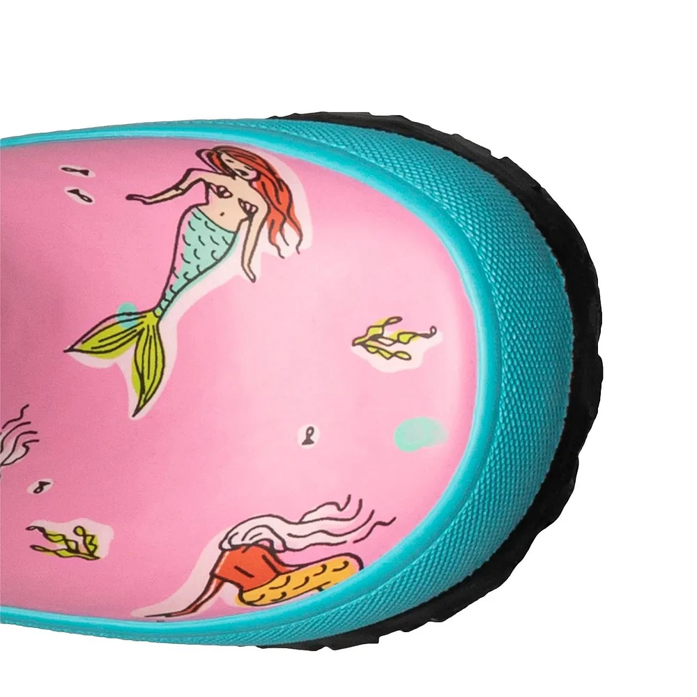 Toddler Girls' Skipper Mermaids Waterproof Rain Boot