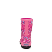 Toddler Girls' Twisty Heart Waterproof Rain Boot