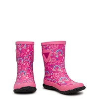 Toddler Girls' Twisty Heart Waterproof Rain Boot