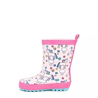 Toddler Girls' Unicorn Waterproof Rainboot