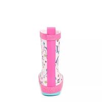 Toddler Girls' Unicorn Waterproof Rainboot