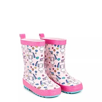 Toddler Girls' Unicorn Waterproof Rainboot