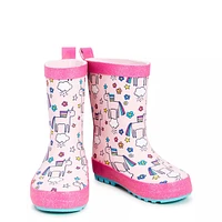 Toddler Girls' Unicorn Waterproof Rainboot