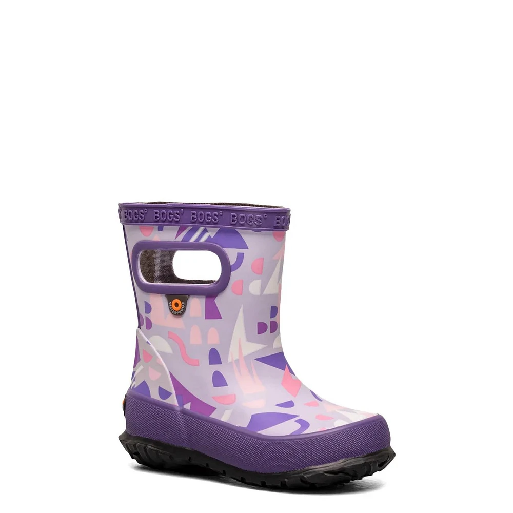 Toddler Girls' Skipper Sparse Geo Waterproof Rain Boot