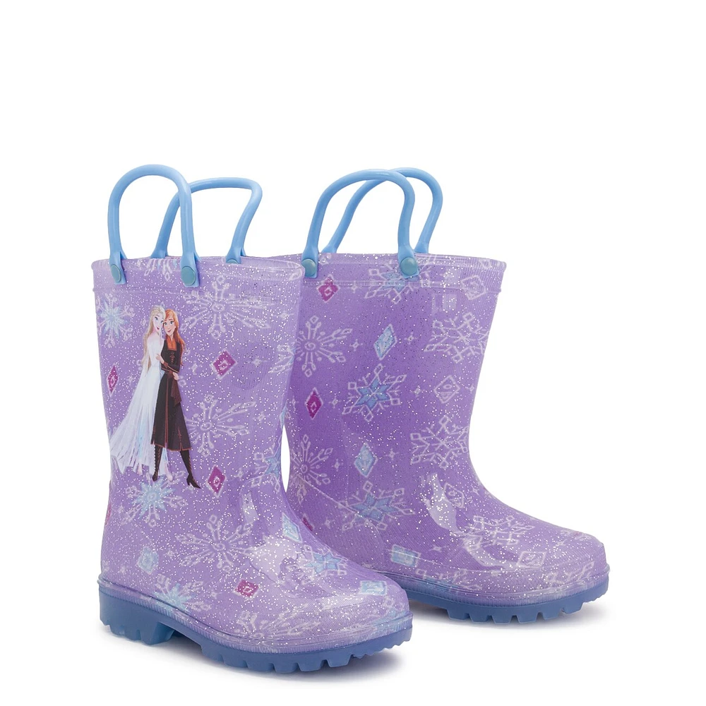 Toddler Girls' Frozen Waterproof Lighted Rainboot