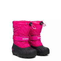 Toddler Girls' Waterproof Flurry Print Winter Boot