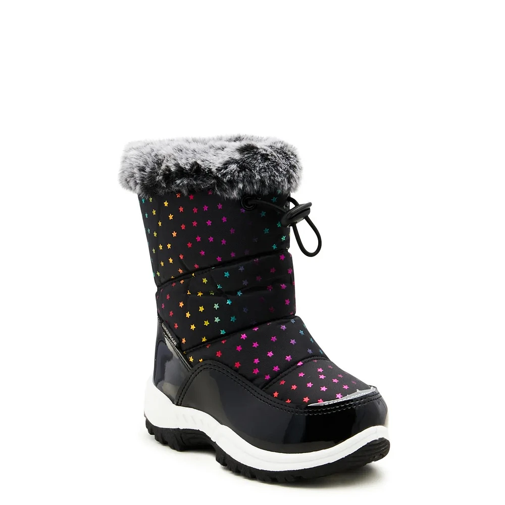 Toddler Girls’ Rainbow Stars Waterproof Winter Boot