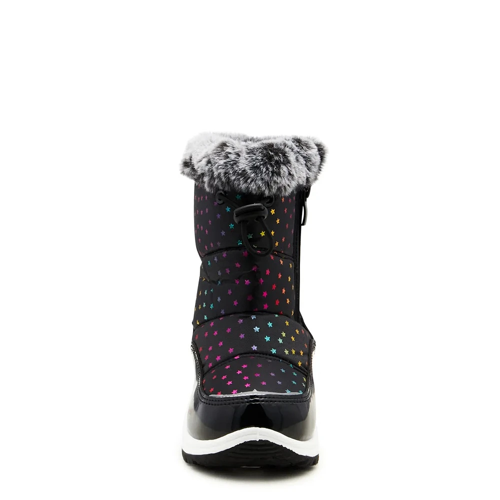 Toddler Girls’ Rainbow Stars Waterproof Winter Boot