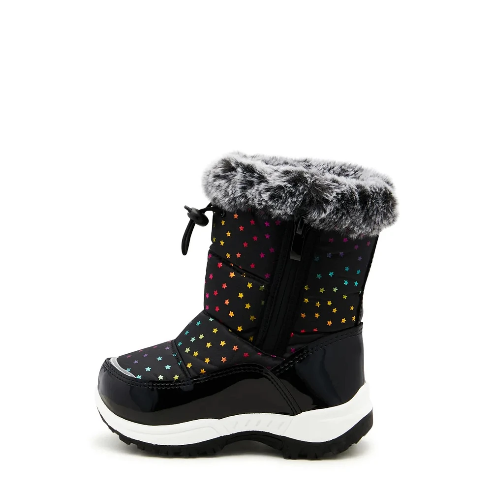 Toddler Girls’ Rainbow Stars Waterproof Winter Boot