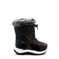 Toddler Girls’ Rainbow Stars Waterproof Winter Boot