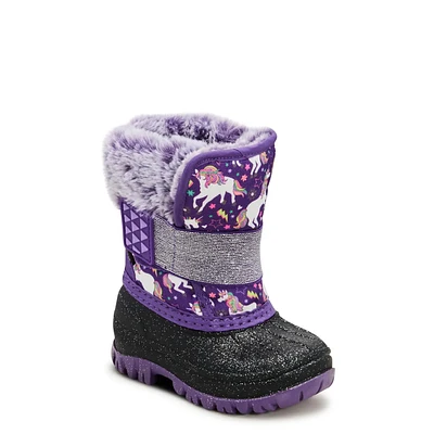 Toddler Girls' Unicorn Waterproof Winter Boot