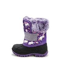 Toddler Girls' Unicorn Waterproof Winter Boot