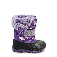 Toddler Girls' Unicorn Waterproof Winter Boot