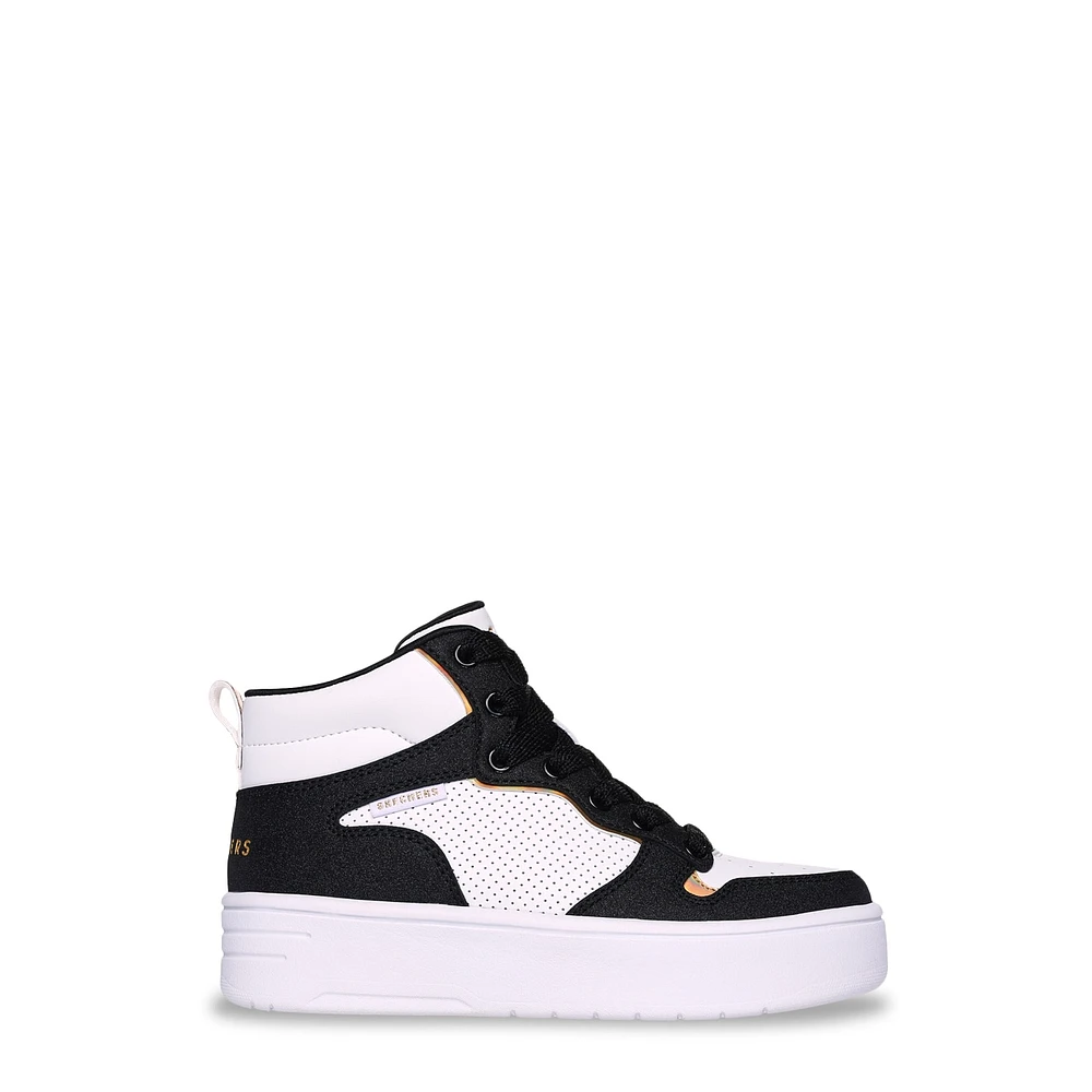 Youth Girls' Street Court High Shine Kicks High-Top Platform Sneaker