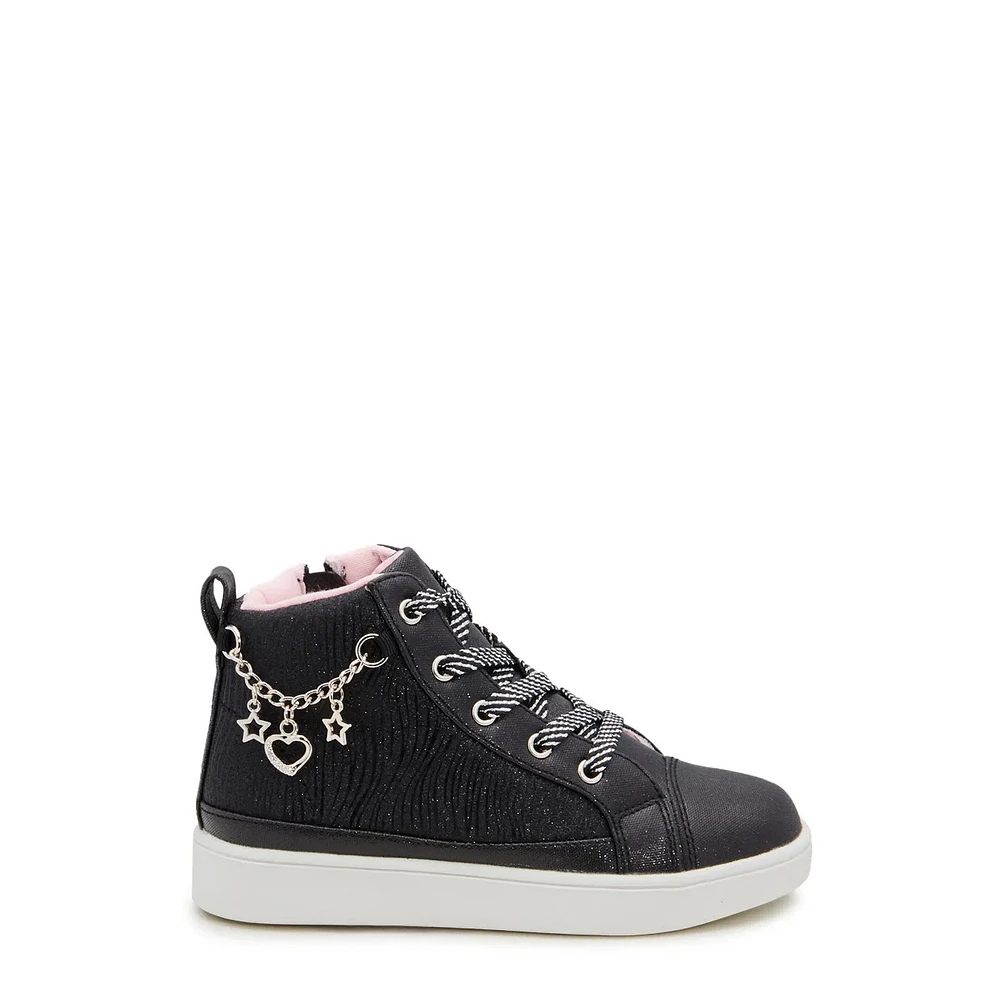 Youth Girls' Sparkly Chain High-Top Sneaker