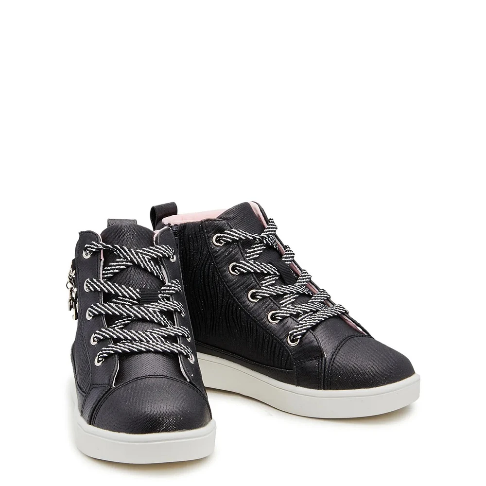 Youth Girls' Sparkly Chain High-Top Sneaker