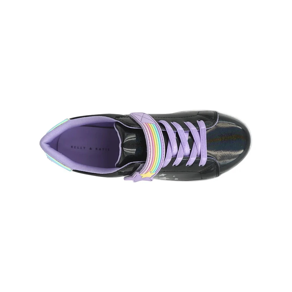Youth Girls' Stars Applique Sneaker