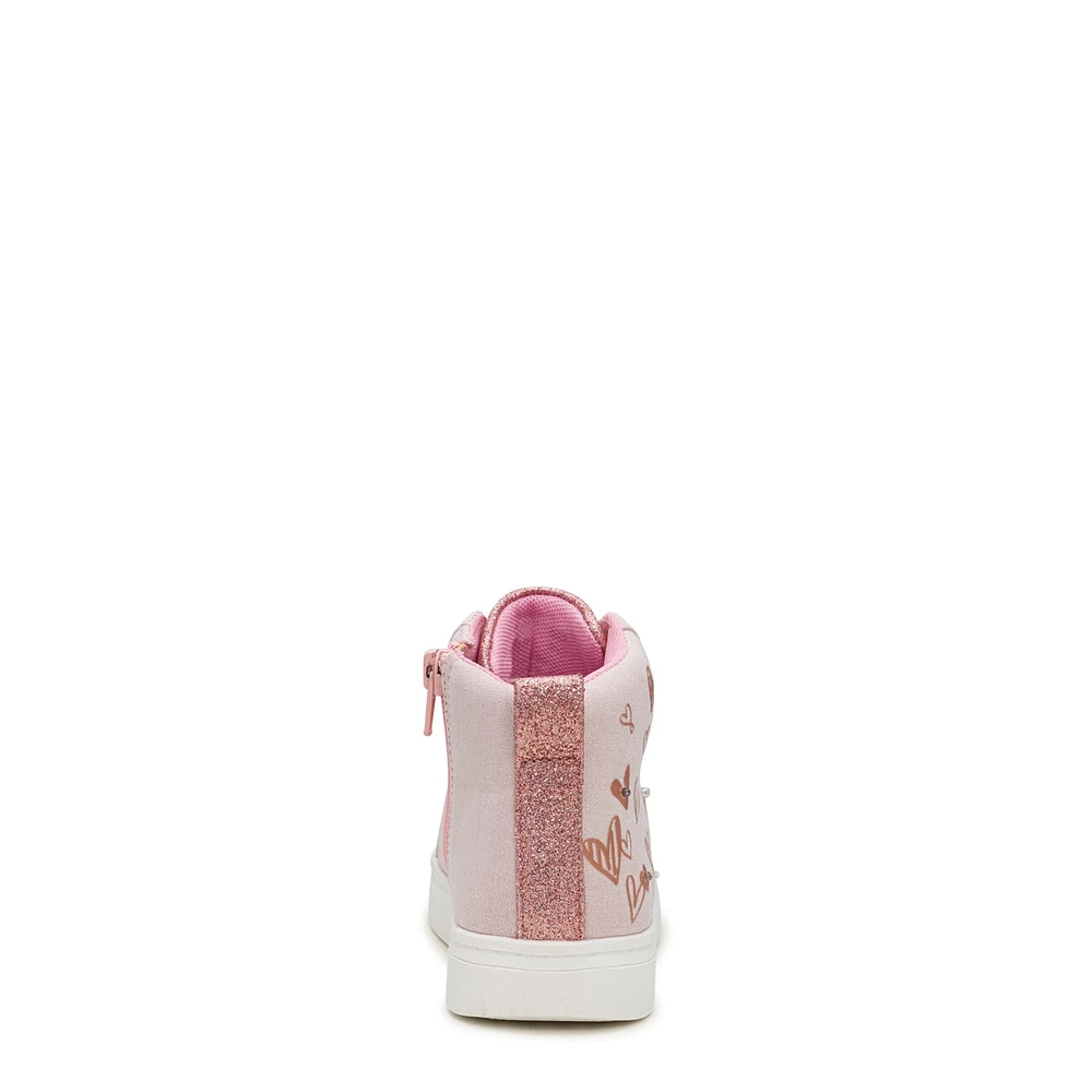 Youth Girls' Hearts Sparkle Light-Up Sneaker