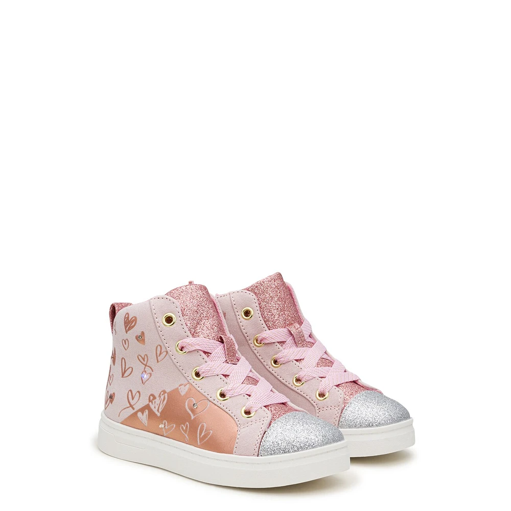 Youth Girls' Hearts Sparkle Light-Up Sneaker