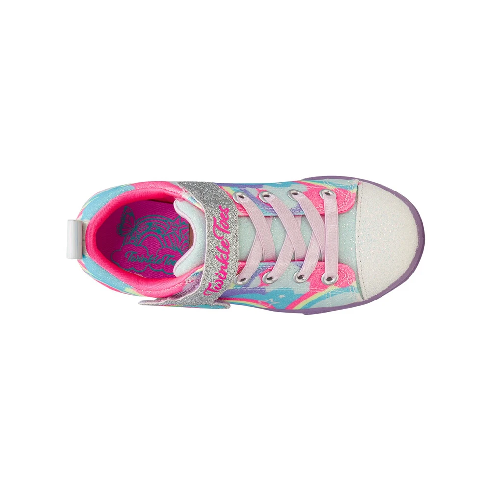 Youth Girls' Twinkle Toes Sparks Ice 2.0 Shimmering Sky Sneaker