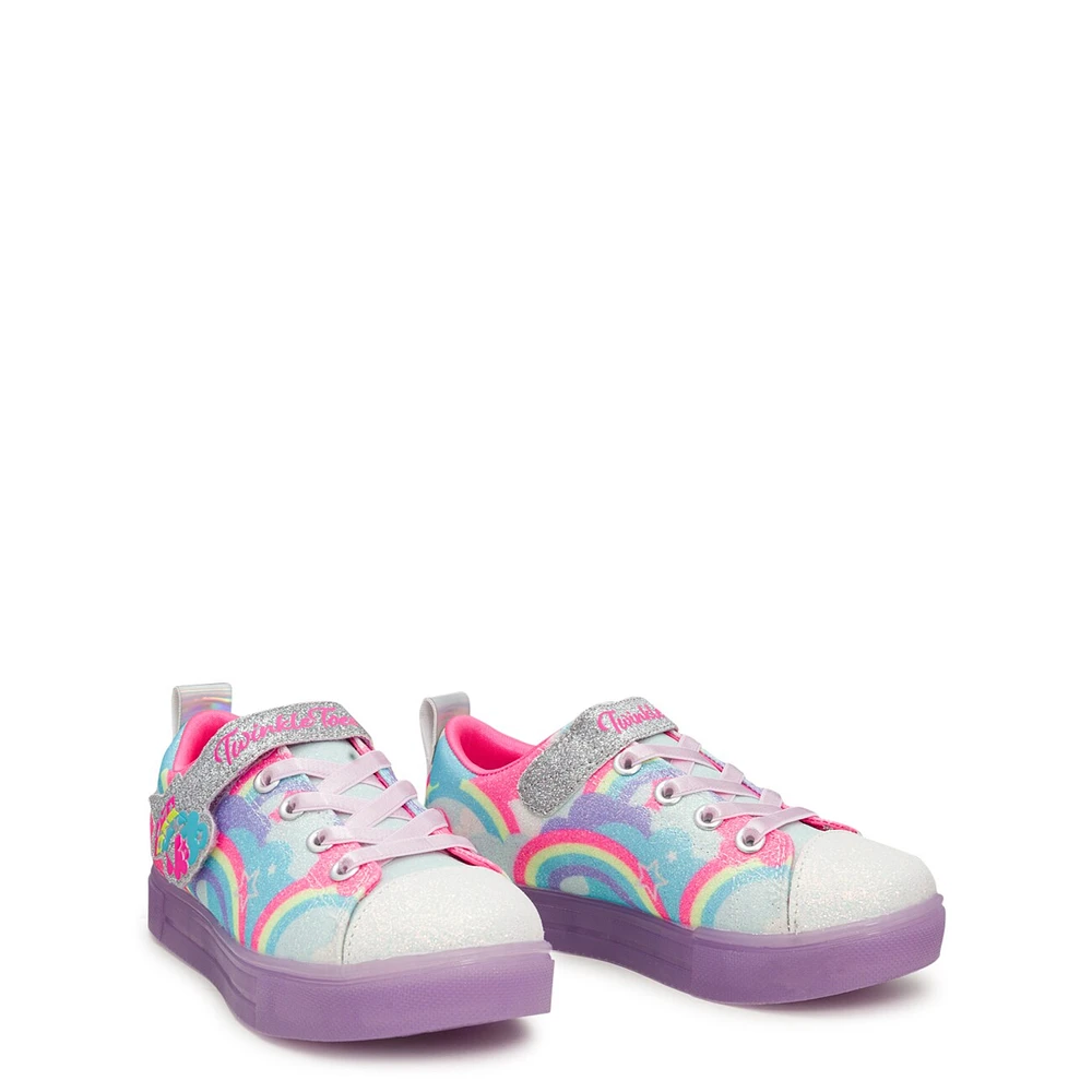 Youth Girls' Twinkle Toes Sparks Ice 2.0 Shimmering Sky Sneaker