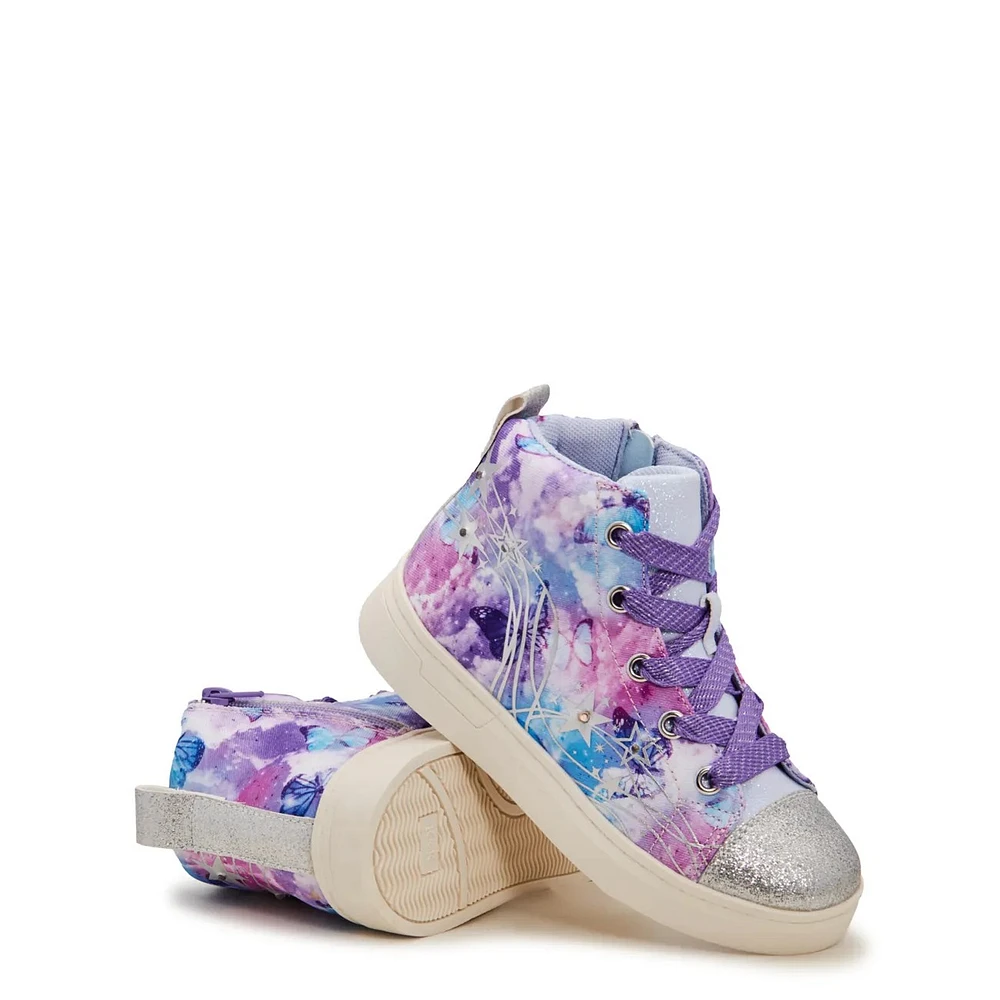 Youth Girls' Butterfly Sparkle Light-Up High-Top Sneaker