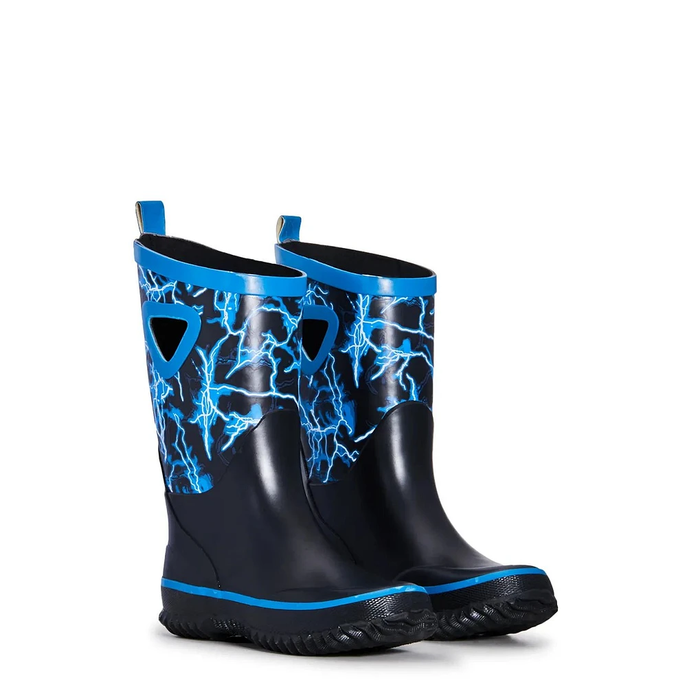 Youth Boys' Lightning Waterproof Rain Boot
