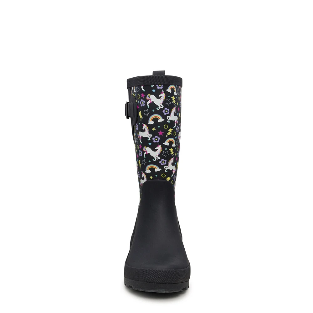 Youth Girls' Unicorn Waterproof Rain Boot