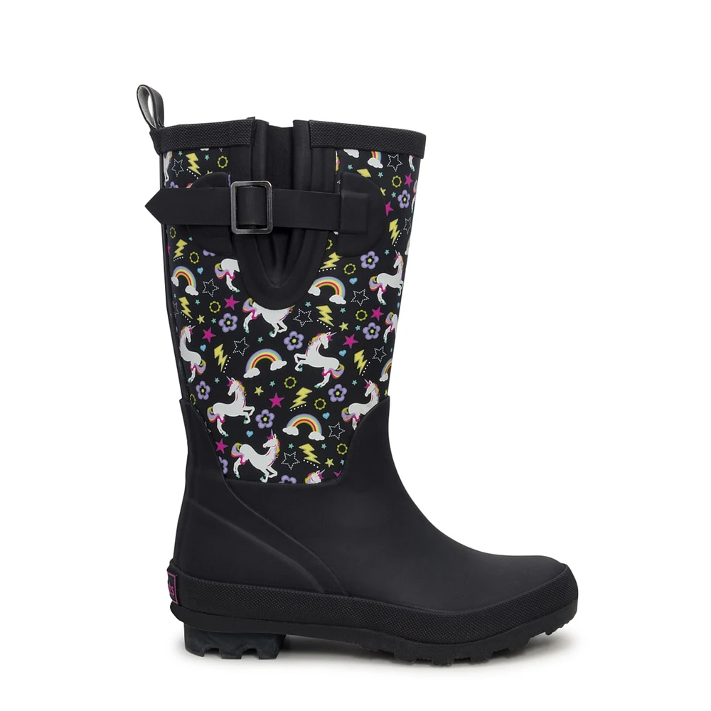 Youth Girls' Unicorn Waterproof Rain Boot