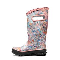 Youth Girls' Marble Waterproof Rain Boot