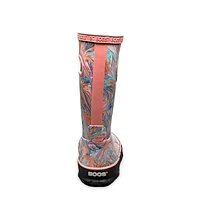 Youth Girls' Marble Waterproof Rain Boot