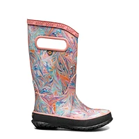 Youth Girls' Marble Waterproof Rain Boot