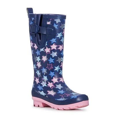 Youth Girls' Stars Waterproof Rain Boot