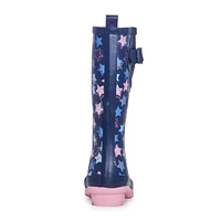 Youth Girls' Stars Waterproof Rain Boot
