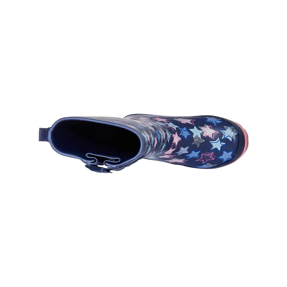 Youth Girls' Stars Waterproof Rain Boot