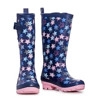 Youth Girls' Stars Waterproof Rain Boot