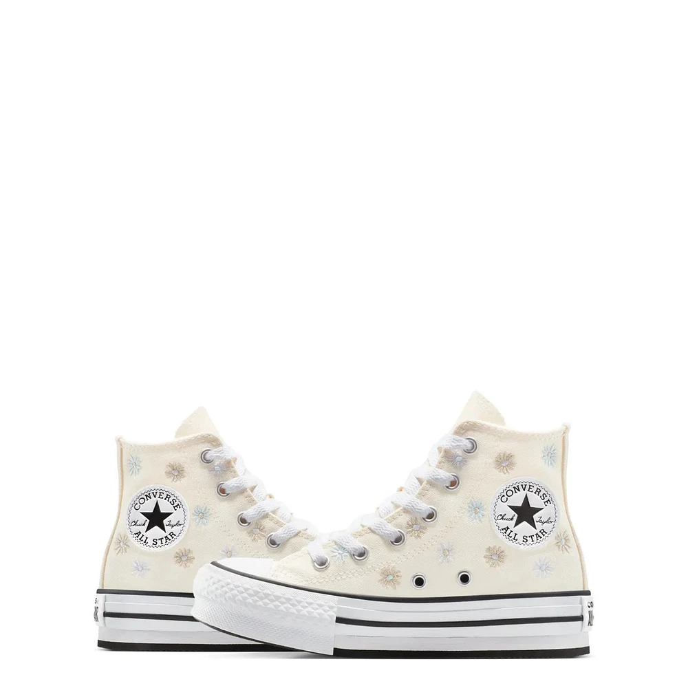 Youth Girls' Chuck Taylor All Star Eva Lift Joyful Floral Sneaker
